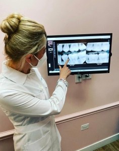 Doctor displaying x-rays
